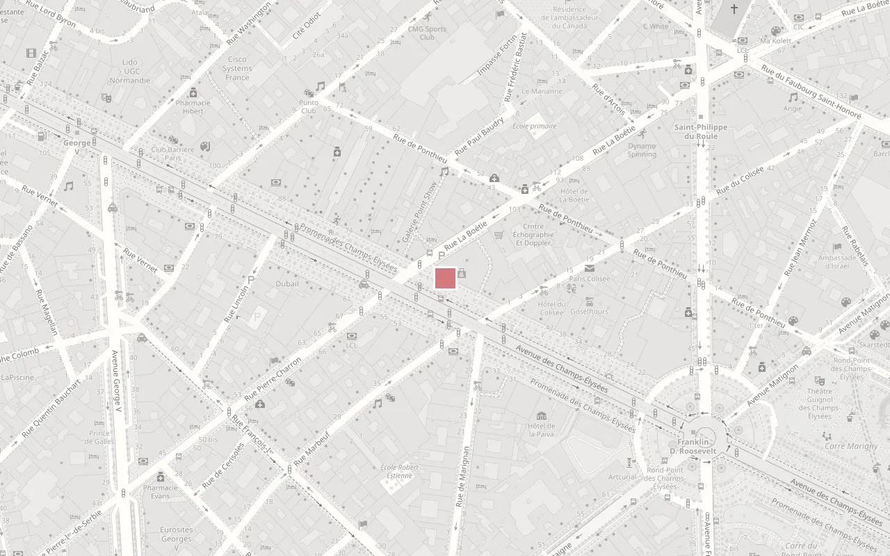 Plan du quartier — BO&MIE Champs-Élysées
