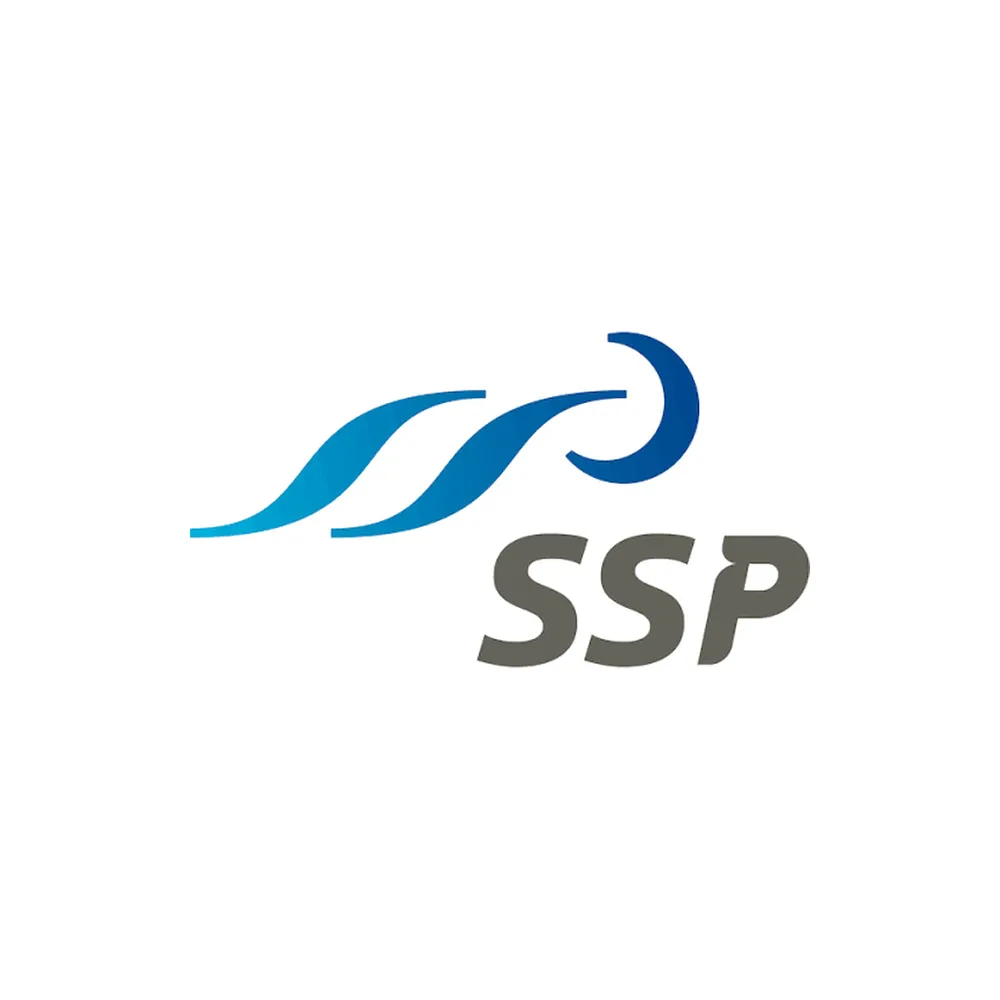 Le logo de SSP, partenaire du premier point de vente BO&MIE en travel retail