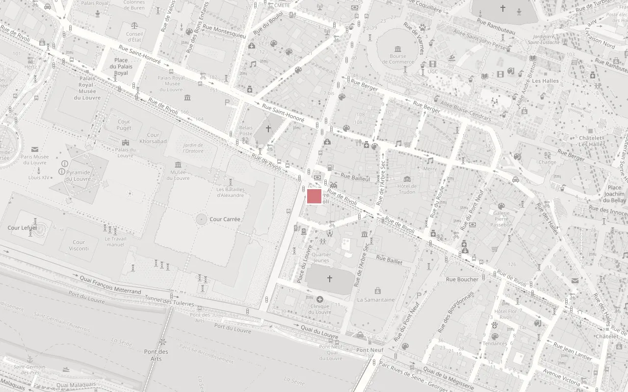 Plan du quartier — BO&MIE Louvre-Rivoli