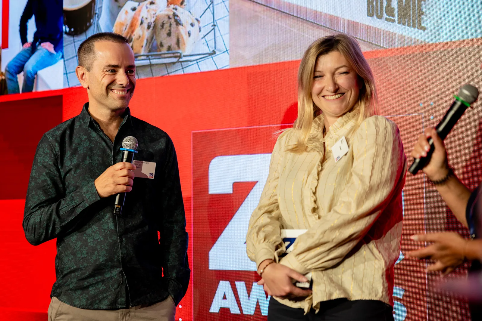 Jean-François Bandet et Magali Szekula sur la scène des Ze Awards 2025